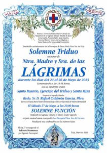 Solemne Triduo a Nuestra Madre y Señora de Las Lagrimas